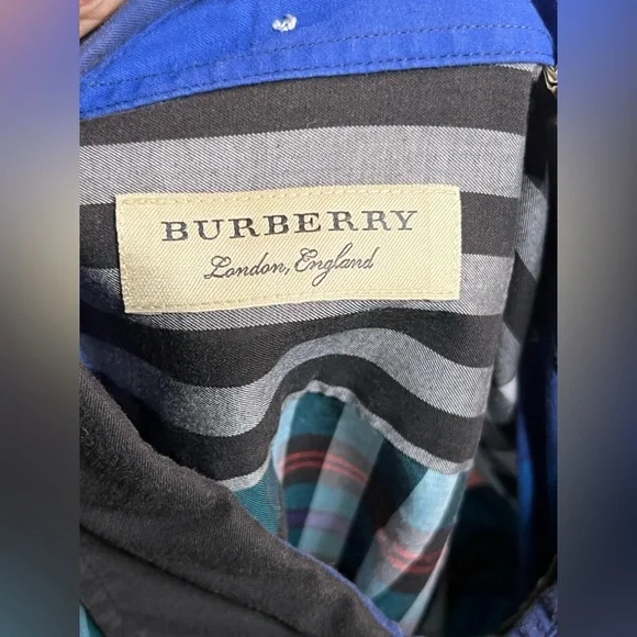 Burberry Brookhouse Blue/Multi Plaid Regular Fit Button-Down Shirt XL EUC - Picture 3 of 11